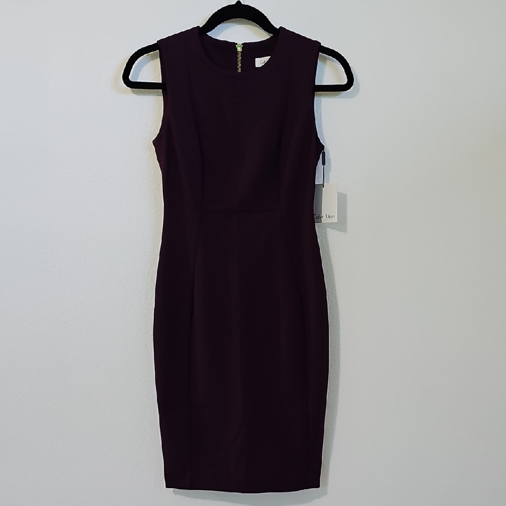 NWT Calvin Klein Deep Purple Mini Dress